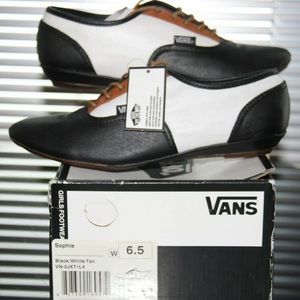 Vans Sophie Leather Oxford Lace-Up Flats sz 6.5